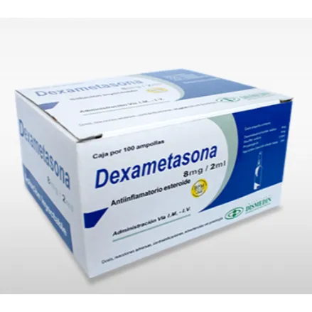 DEXAMETASONA 8 MG CAJA X 100 AMPOLLAS - Ecofarma